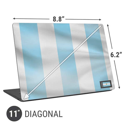 Argentina Soccer Flag Universal Laptop 11in (8.8 x 6.2in) Skin